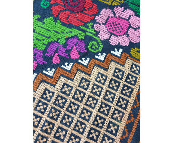 Handwoven Floral Banat Wool Rug, 196x142 cm, view 7
