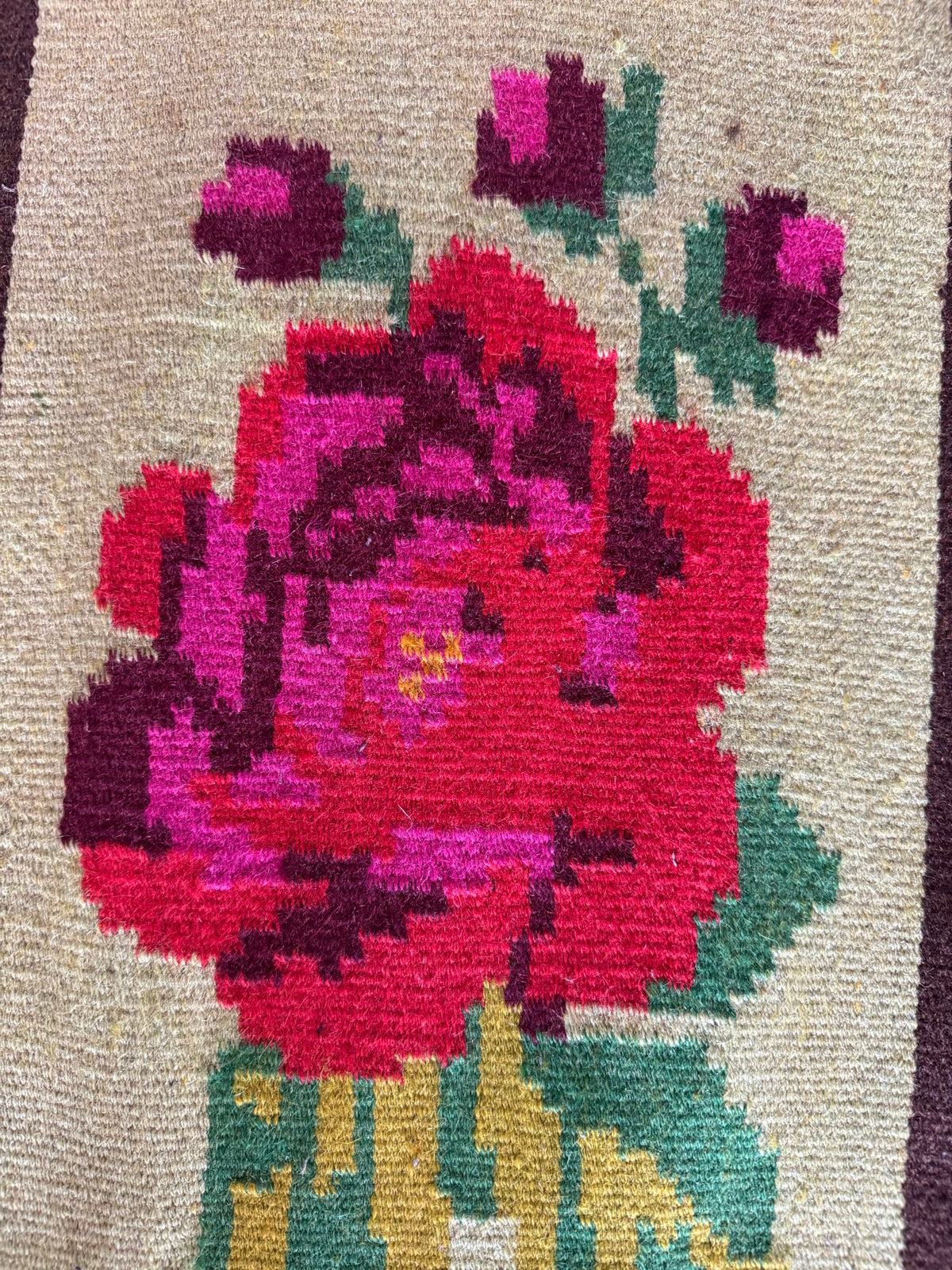 Vintage Green Floral Bessarabian Wool Rug, 300x200 cm, view 13