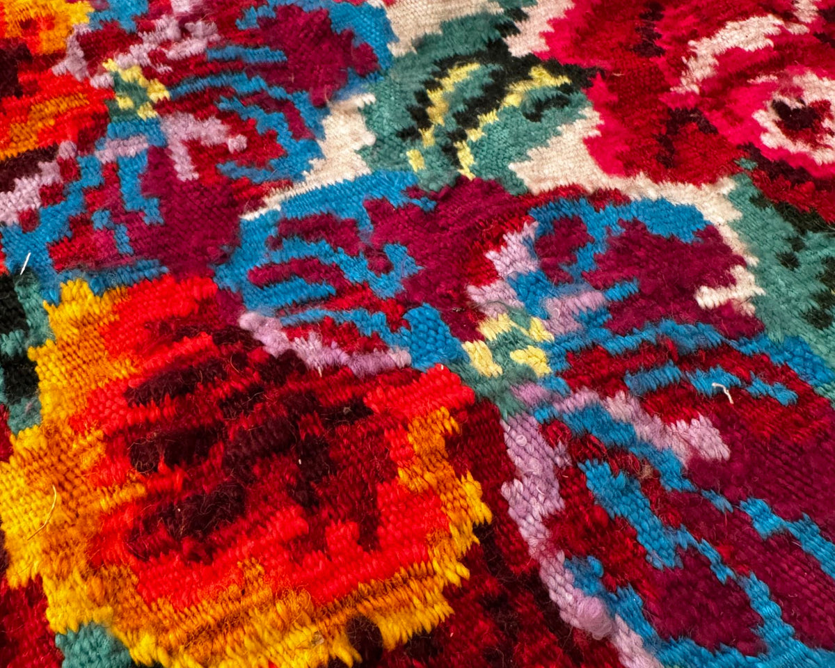 Handwoven Floral Bessarabian Wool Rug, 250x210 cm, view 10