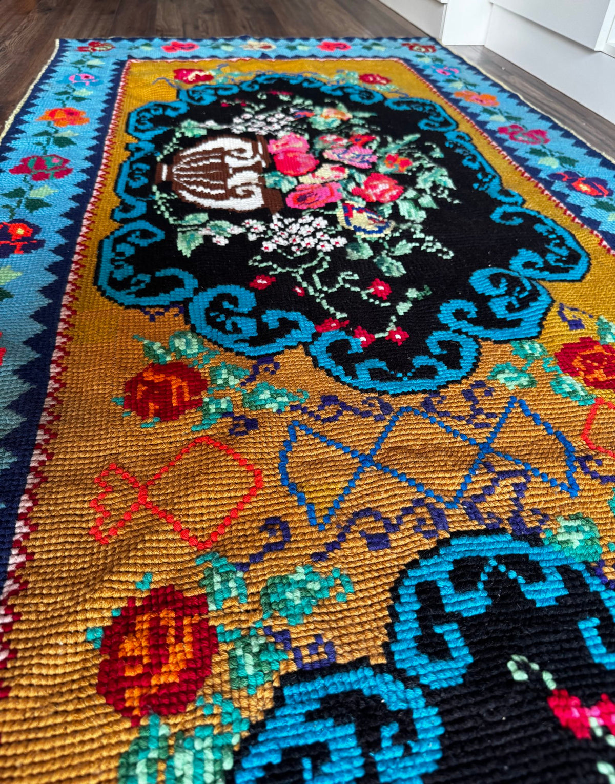 Cross-Stitch Wall Hanging, Flower Baskets, 275x95 cm, view 12