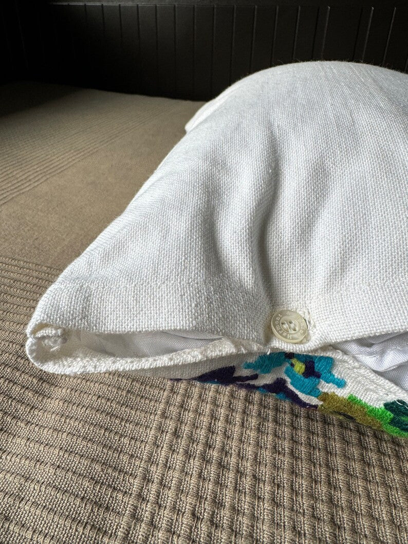Embroidered Bird Pillow Case from Maramureș, 30x34 cm, view 9