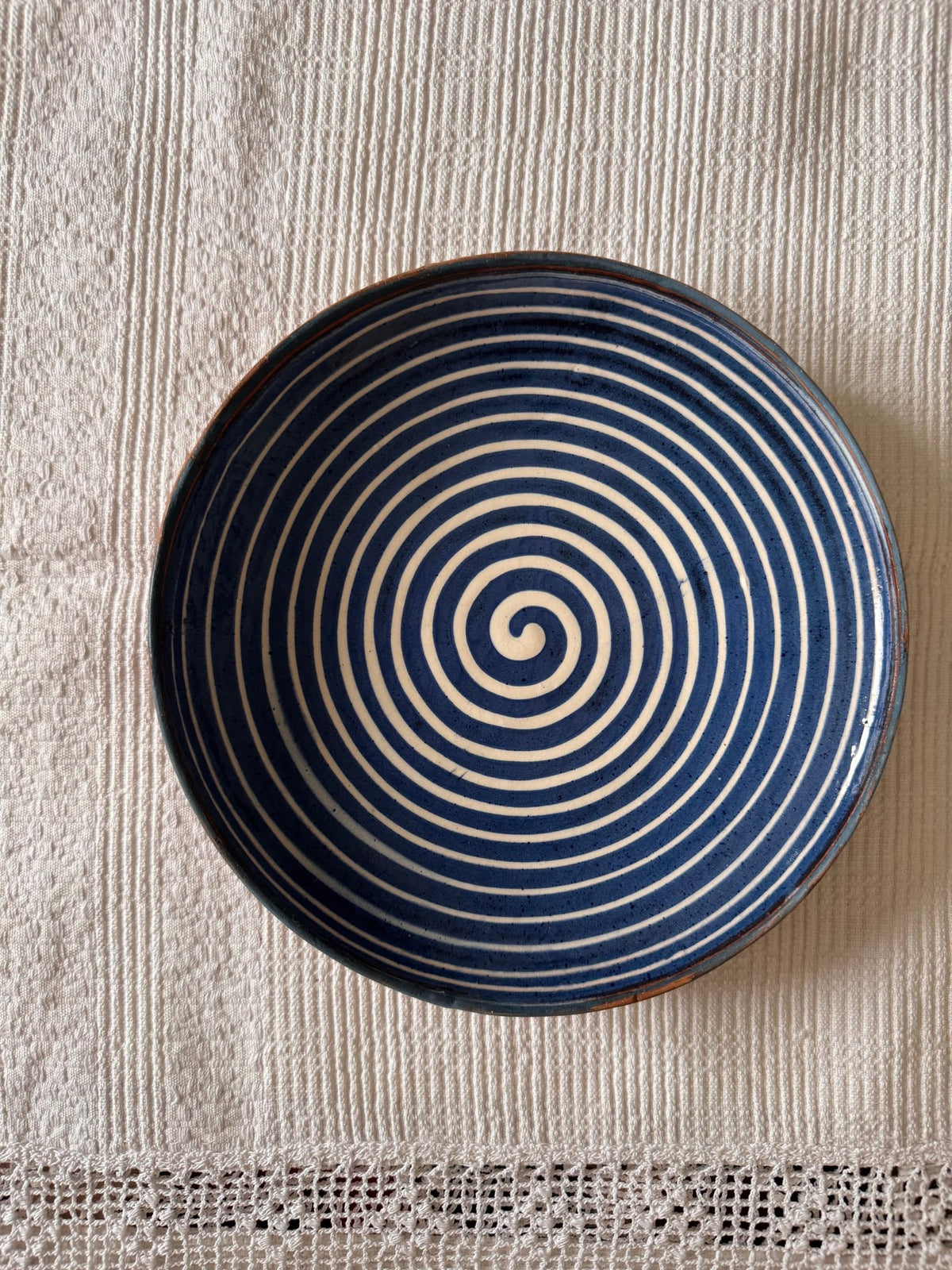 Horezu Ceramic Plate, Spiral Design, 21 cm, view 10