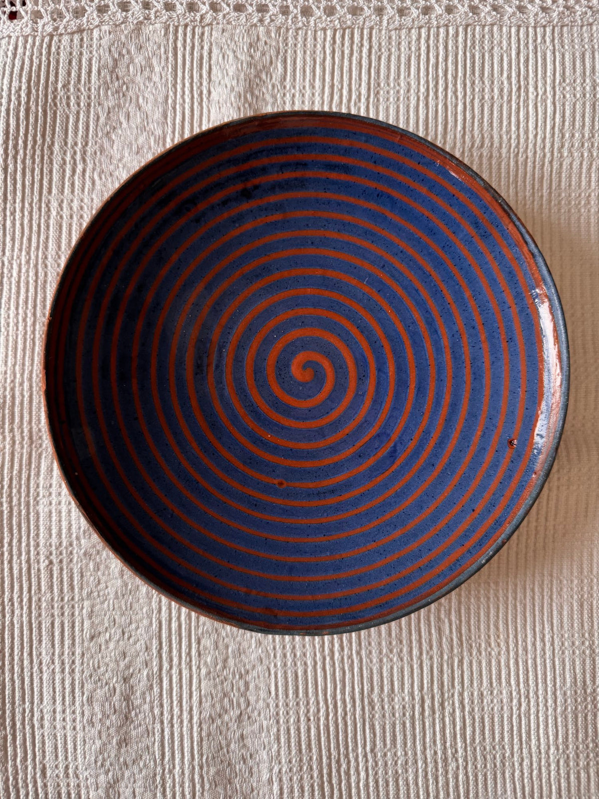 Horezu Ceramic Plate, Spiral Design, 21 cm, view 5