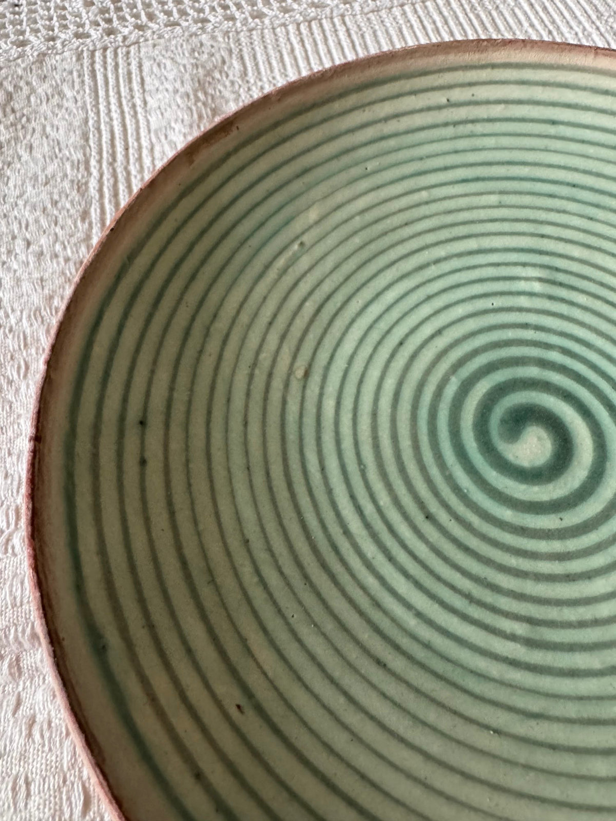 Horezu Ceramic Plate, Spiral Design, 21 cm, view 7