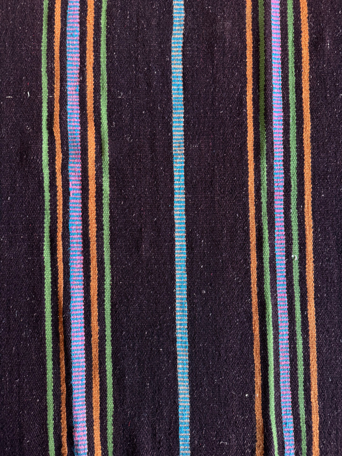 Vintage Brown Striped Romanian Wool Runner Rug, 213x80 cm, view 10