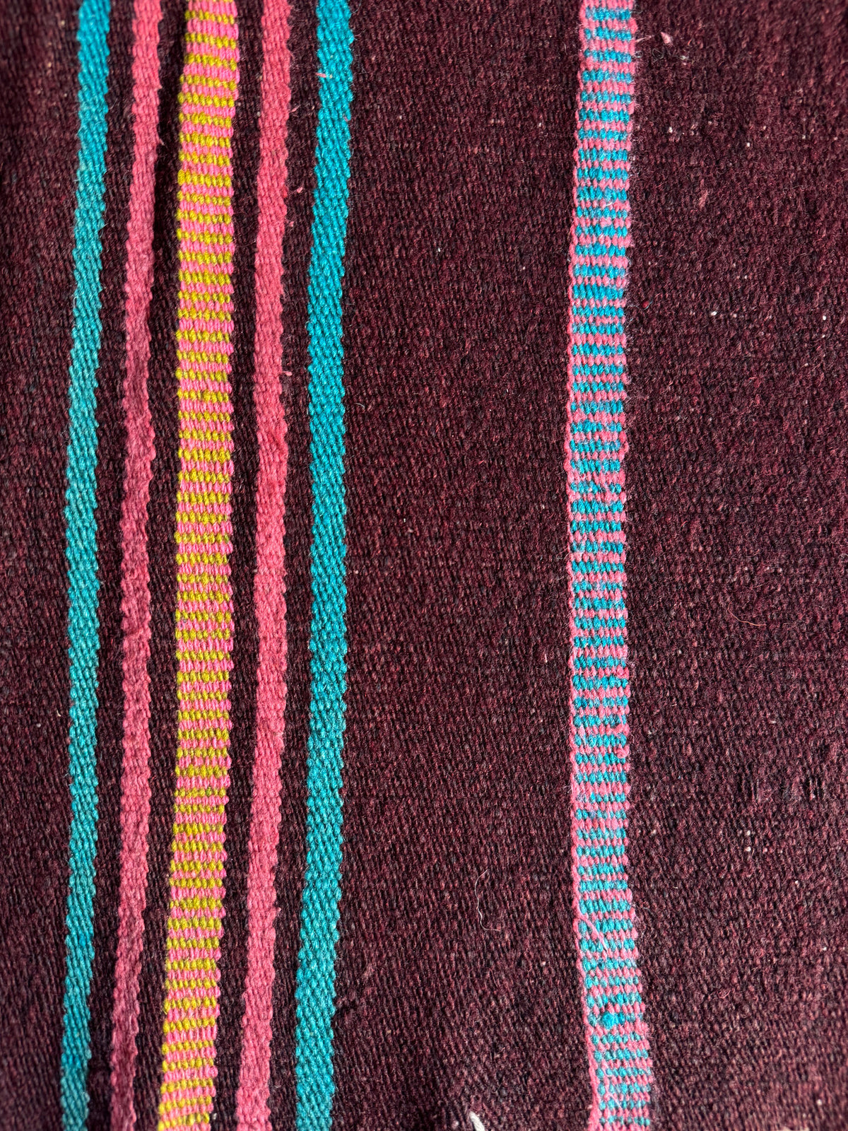 Vintage Brown Striped Romanian Wool Runner Rug, 213x80 cm, view 2