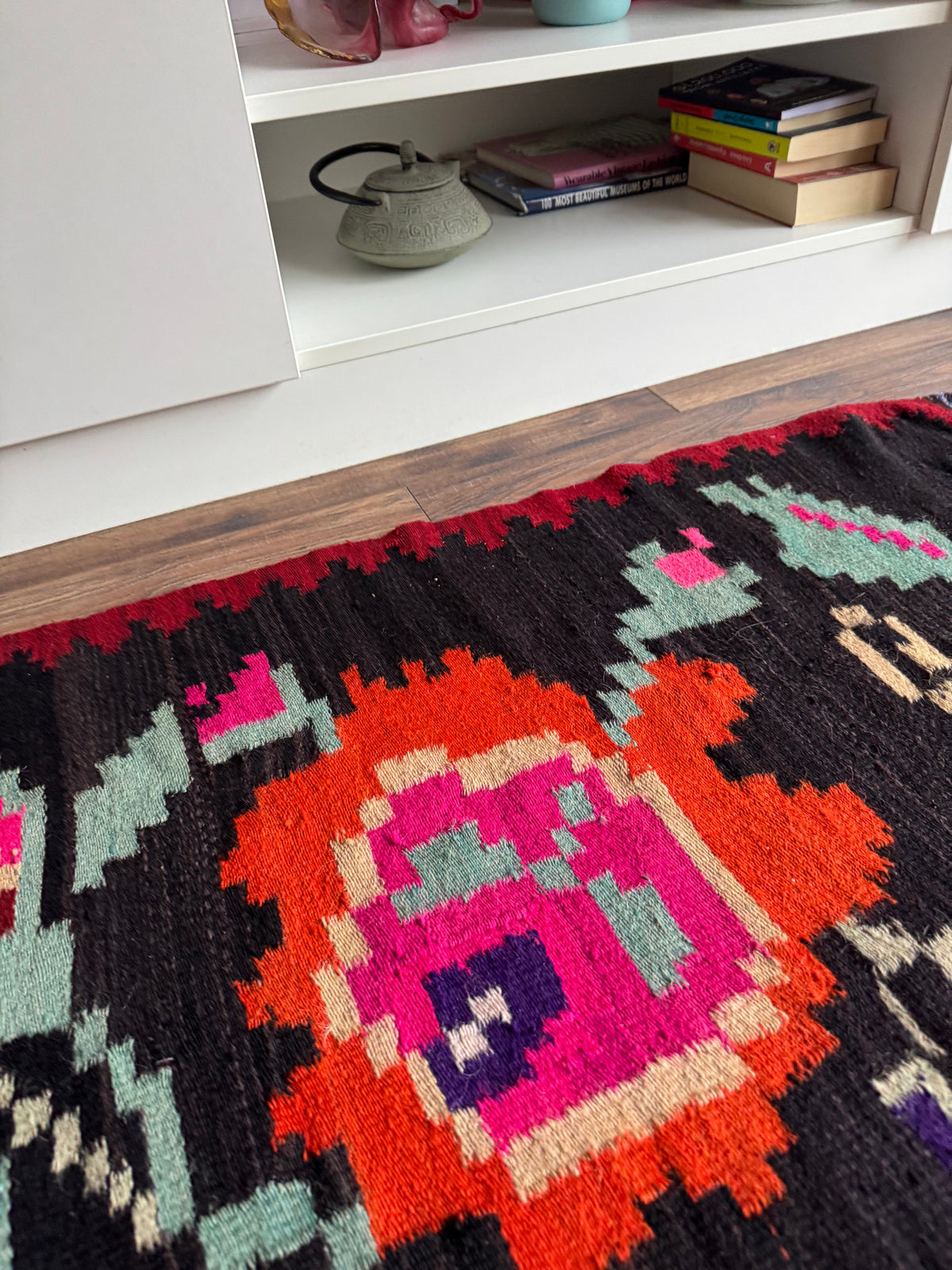 Vintage Floral Maramureș Wool Runner Rug, 368x67 cm, view 4