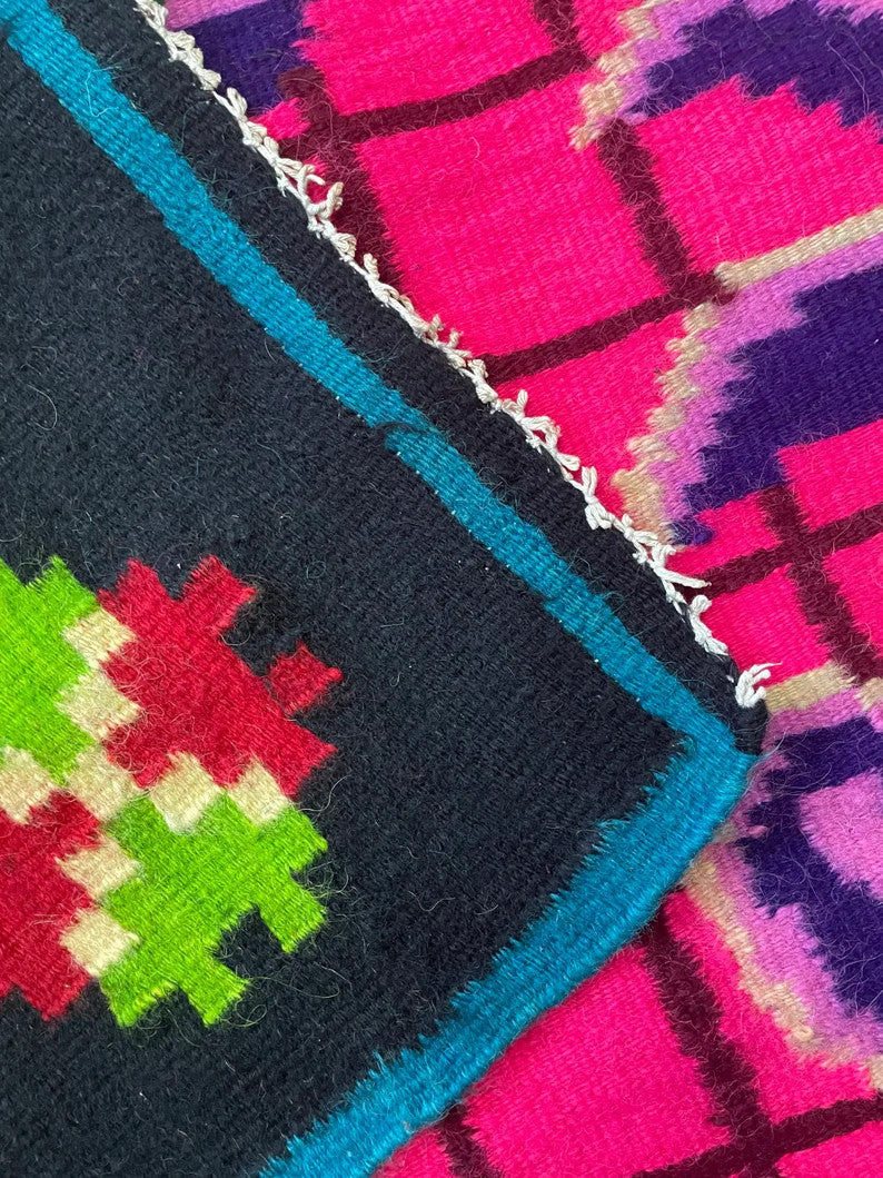 Handwoven Floral Maramureș Wool Kilim Rug, 226x168 cm, view 13