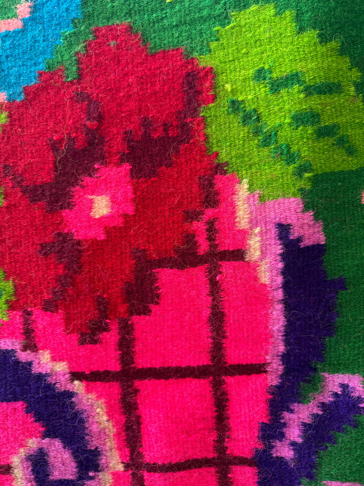 Handwoven Floral Maramureș Wool Kilim Rug, 226x168 cm, view 6