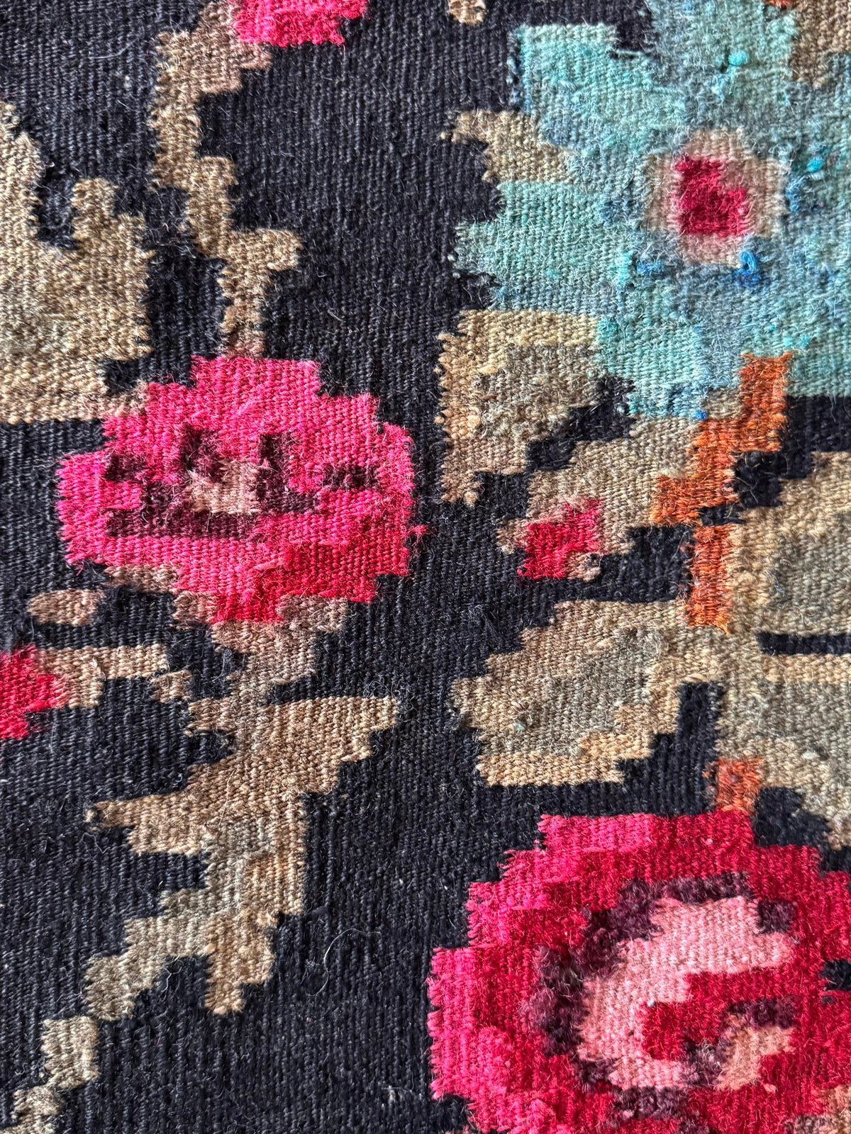 Old Floral Bessarabian Wool Rug, 290x180 cm, view 12
