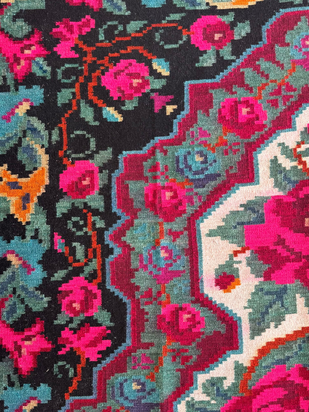 Old Floral Bessarabian Wool Rug, 300x200 cm, view 10