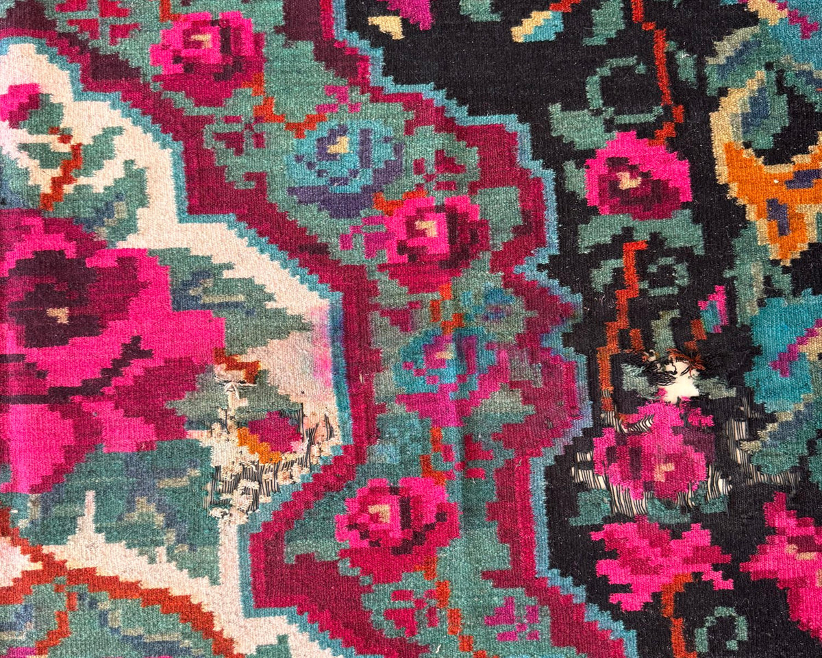 Old Floral Bessarabian Wool Rug, 300x200 cm, view 14