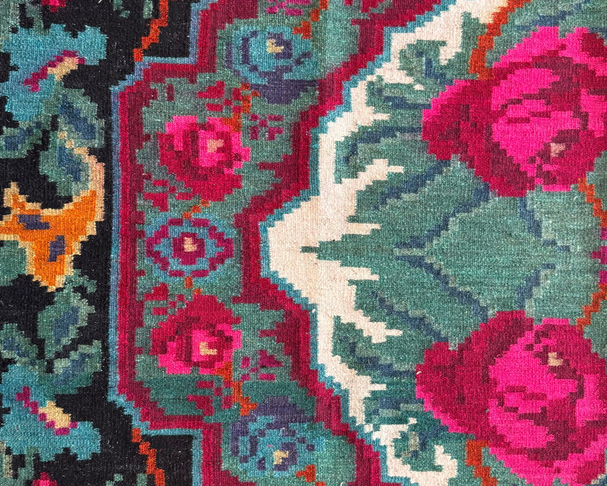 Old Floral Bessarabian Wool Rug, 300x200 cm, view 9