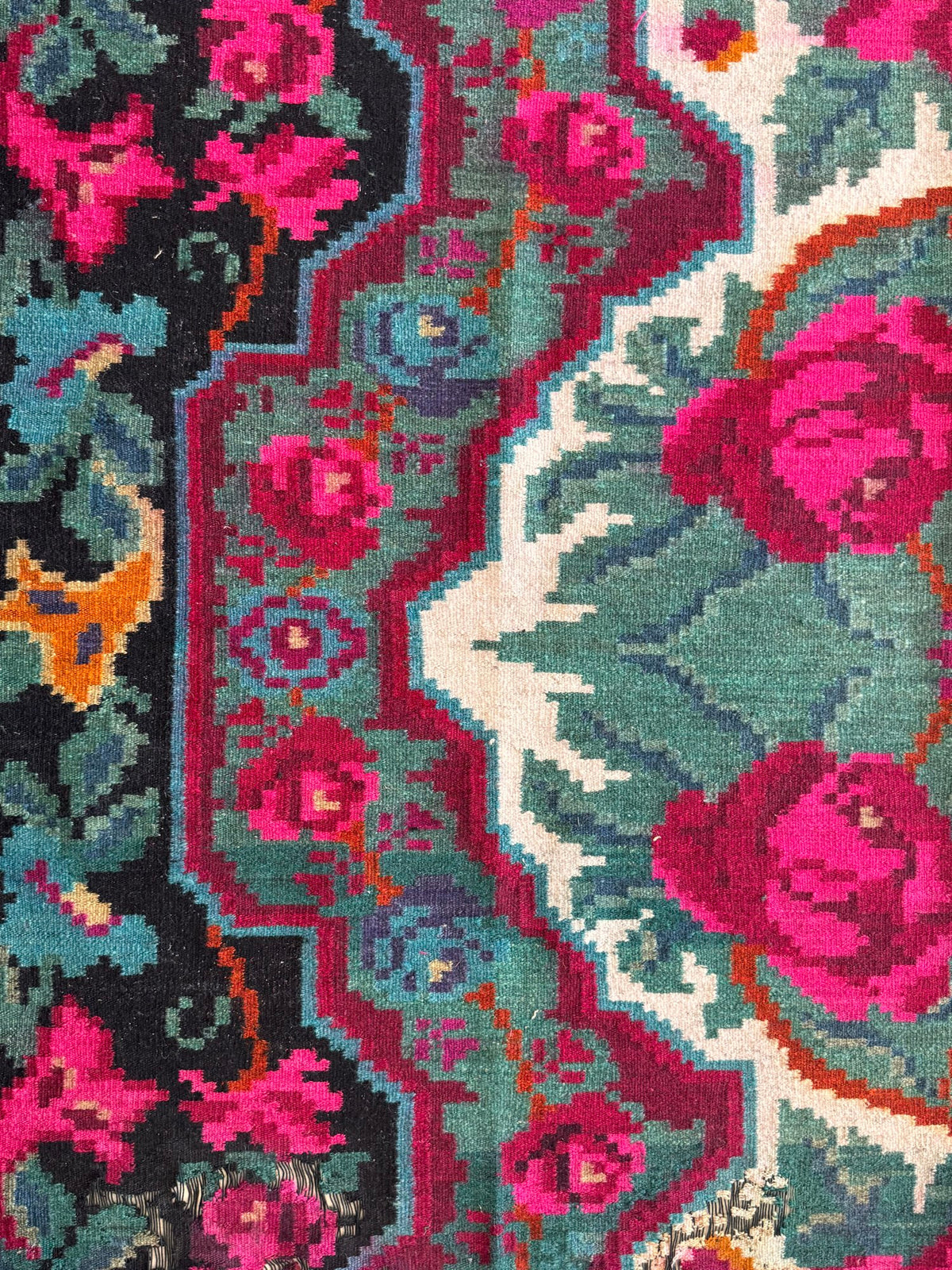 Old Floral Bessarabian Wool Rug, 300x200 cm, view 9