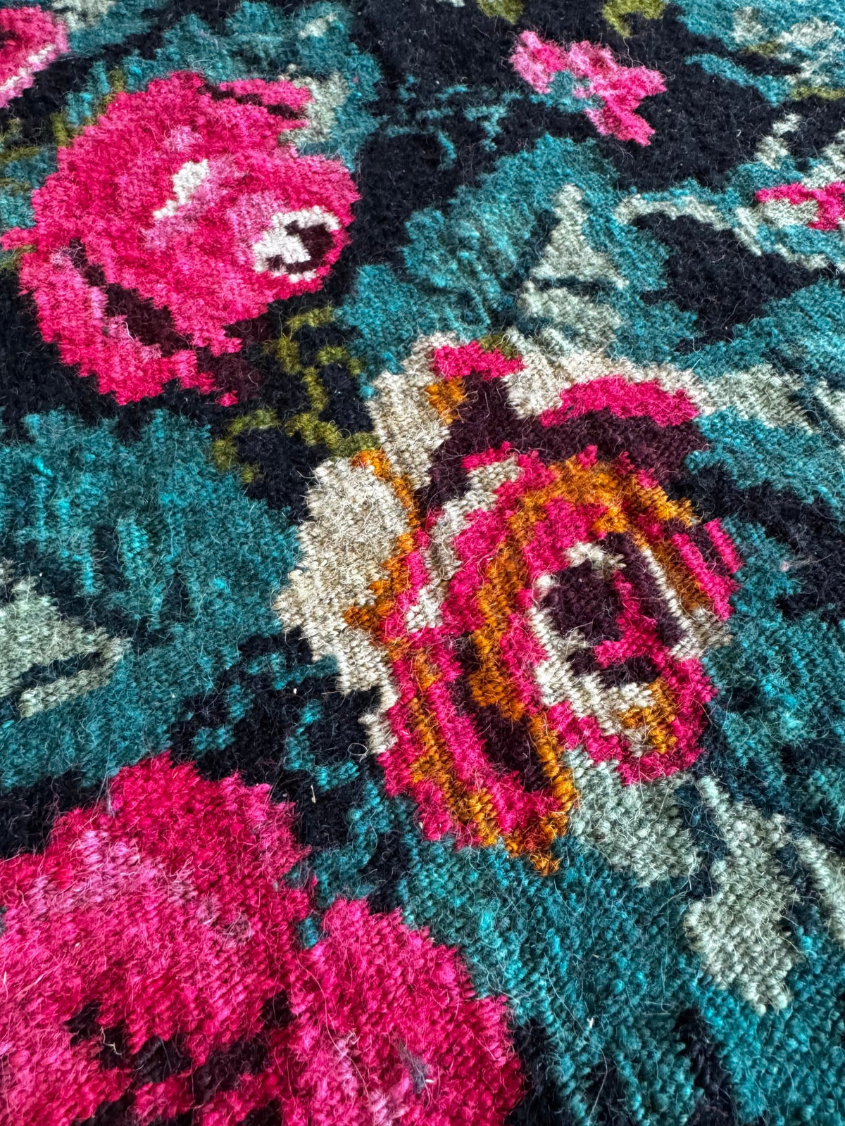 Old Floral Bessarabian Wool Rug, 390x238 cm, view 10