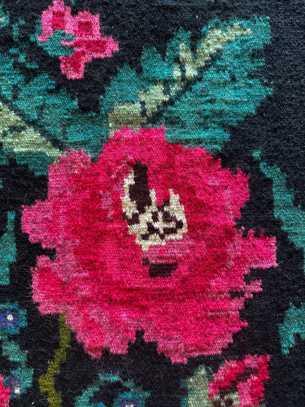 Old Floral Bessarabian Wool Rug, 390x238 cm, view 9