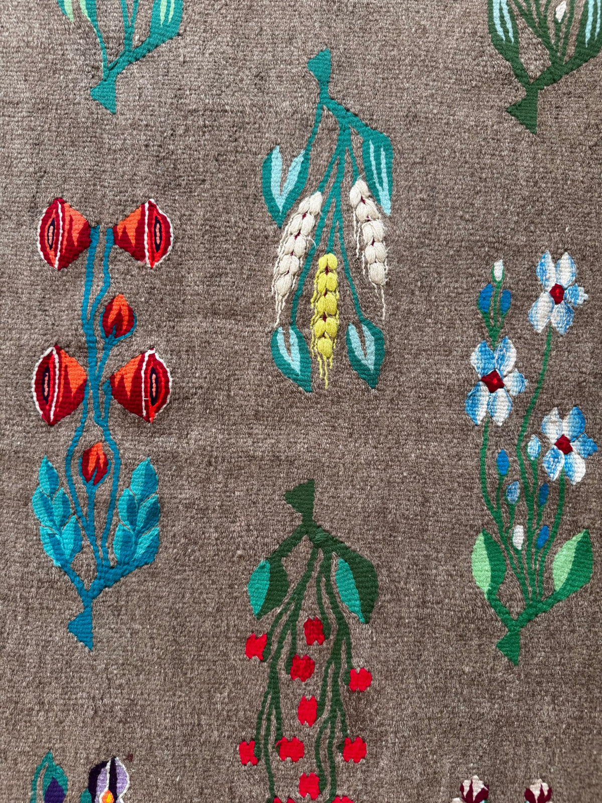 Old Gray Floral Oltenian Wool Rug, 265x170 cm, view 11