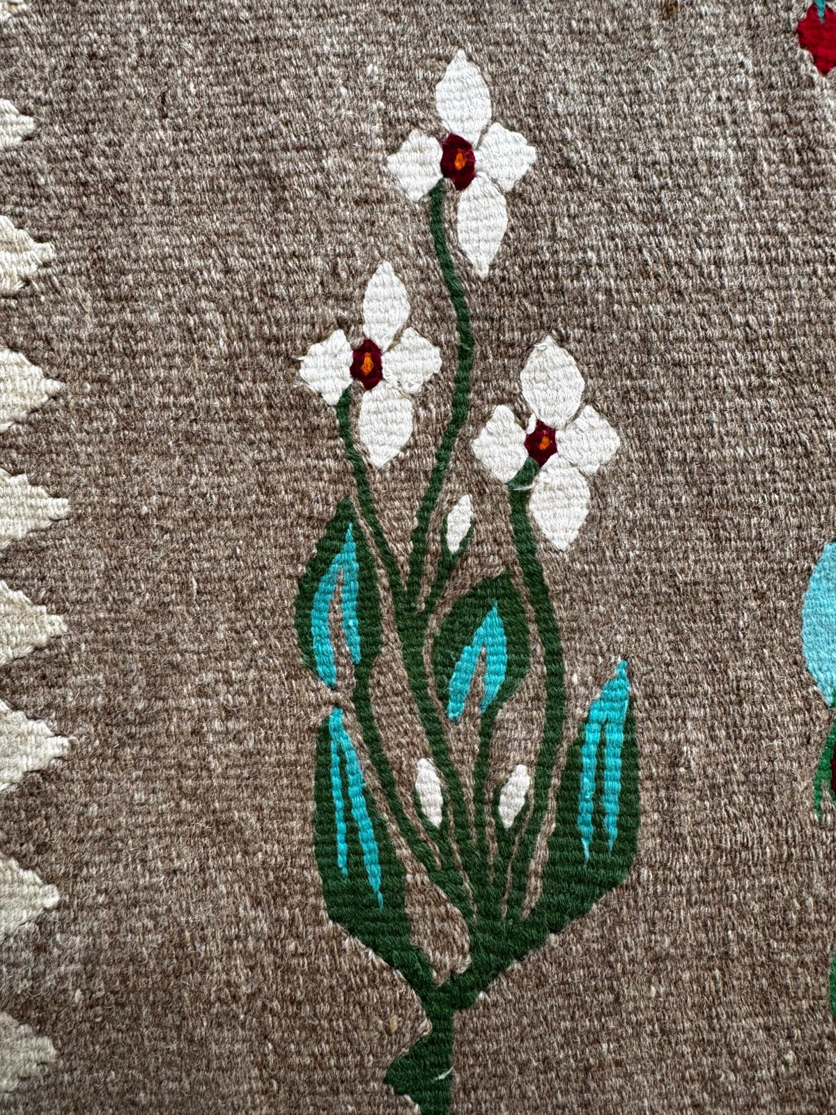 Old Gray Floral Oltenian Wool Rug, 265x170 cm, view 9