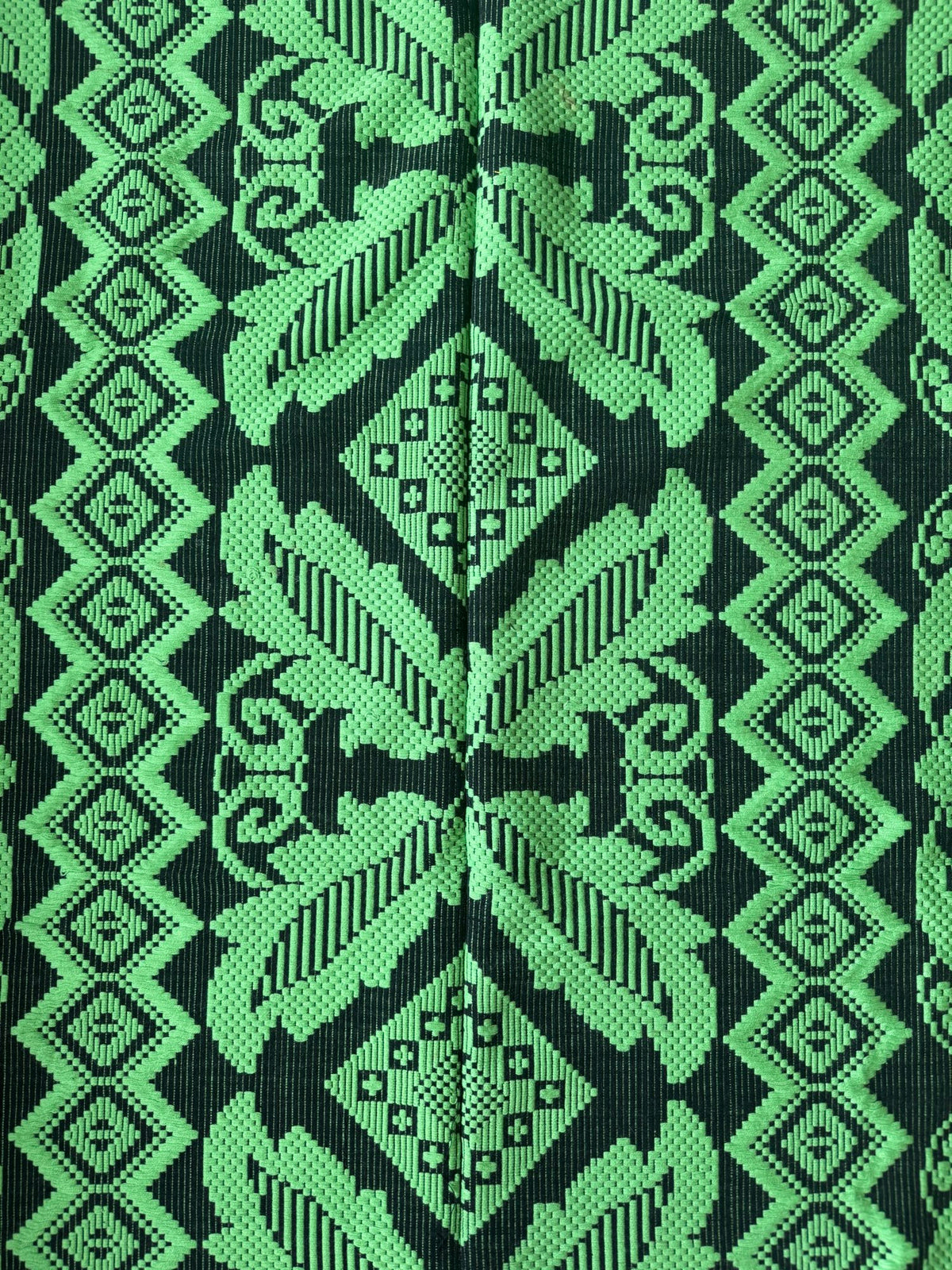 Handwoven Green & Black Floral Romanian Rug, 185x140 cm, view 6