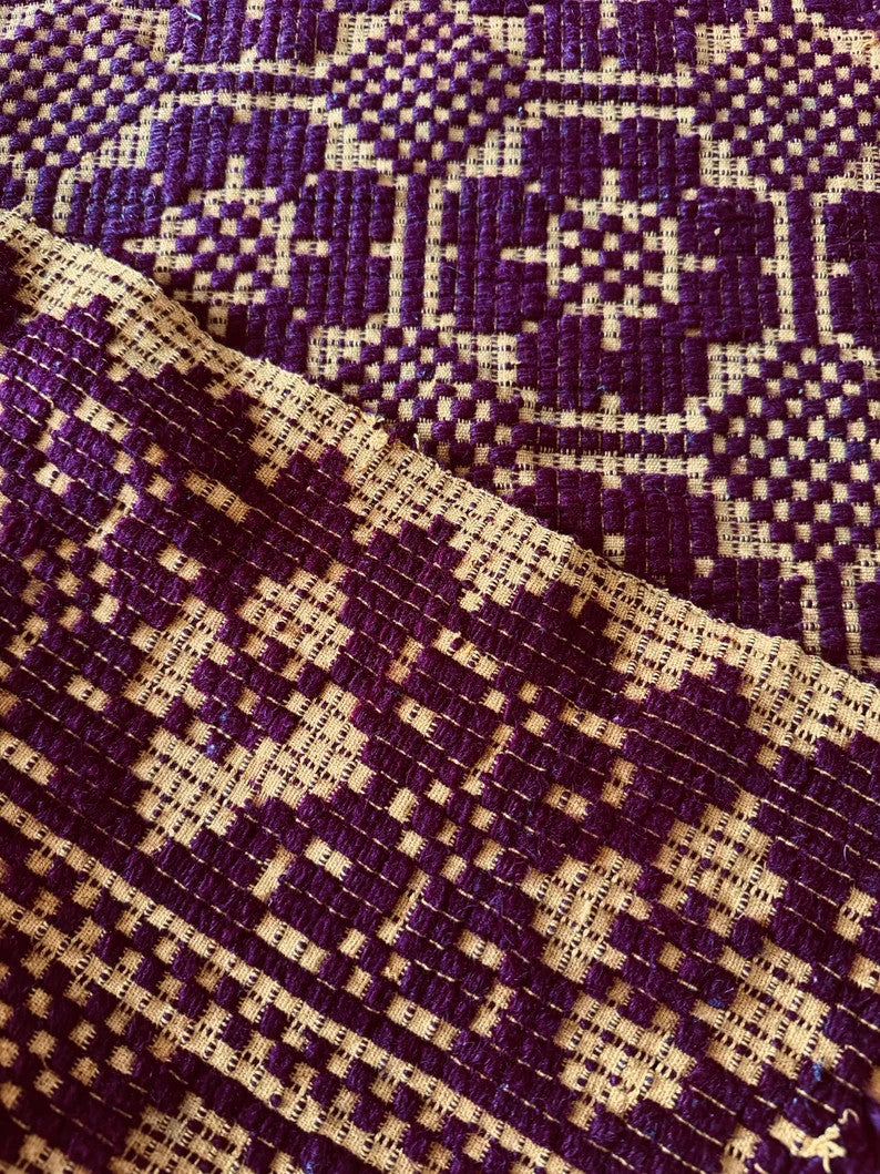 Vintage Brown Geometric Romanian Wool Rug, 197x148 cm, view 7