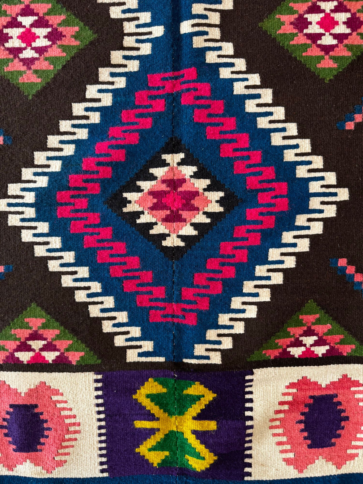 Vintage Reversible Banat Folk Wool Kilim, 210x150 cm, view 8