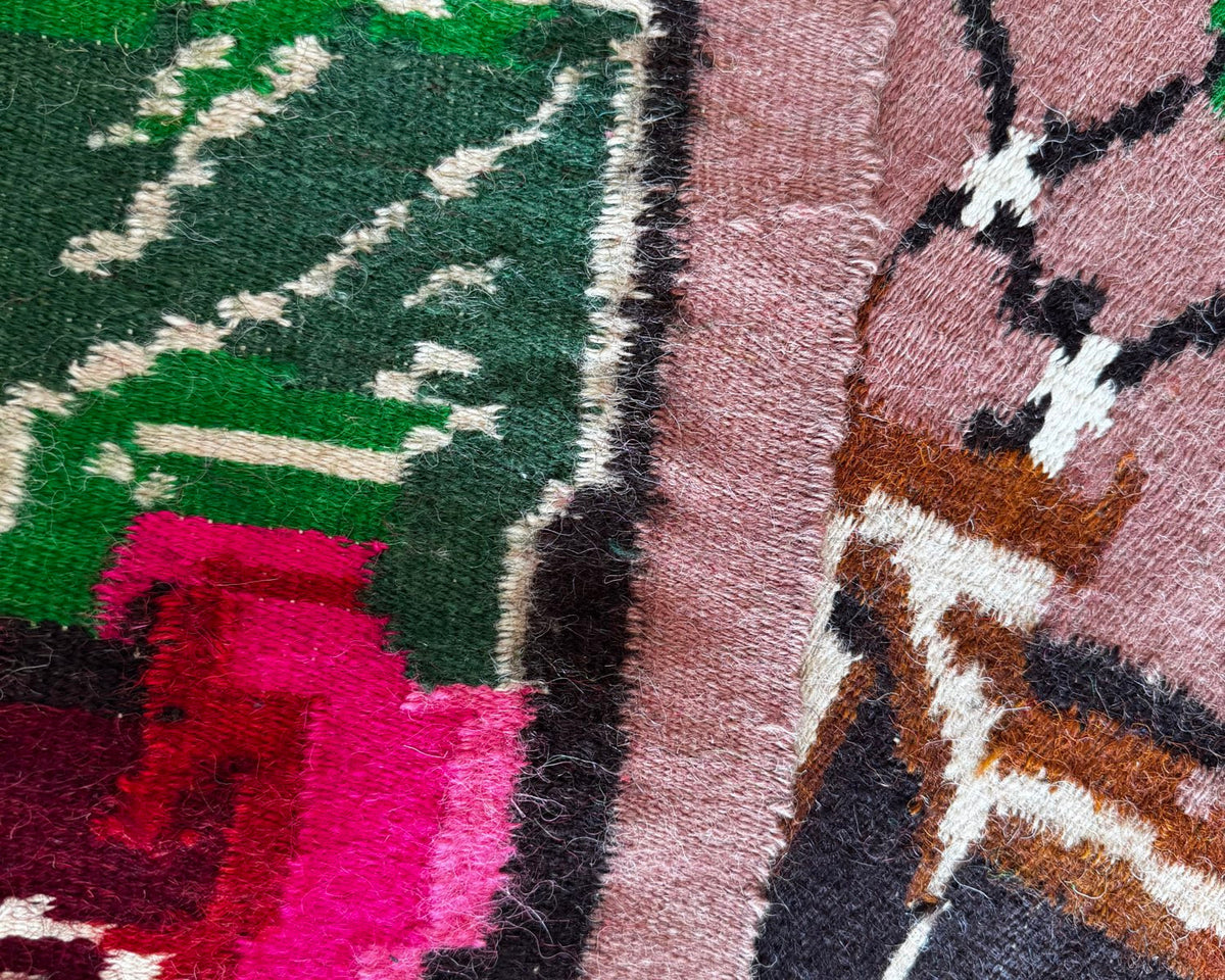 Vintage Floral Banat Wool Rug, 190x150 cm, view 9