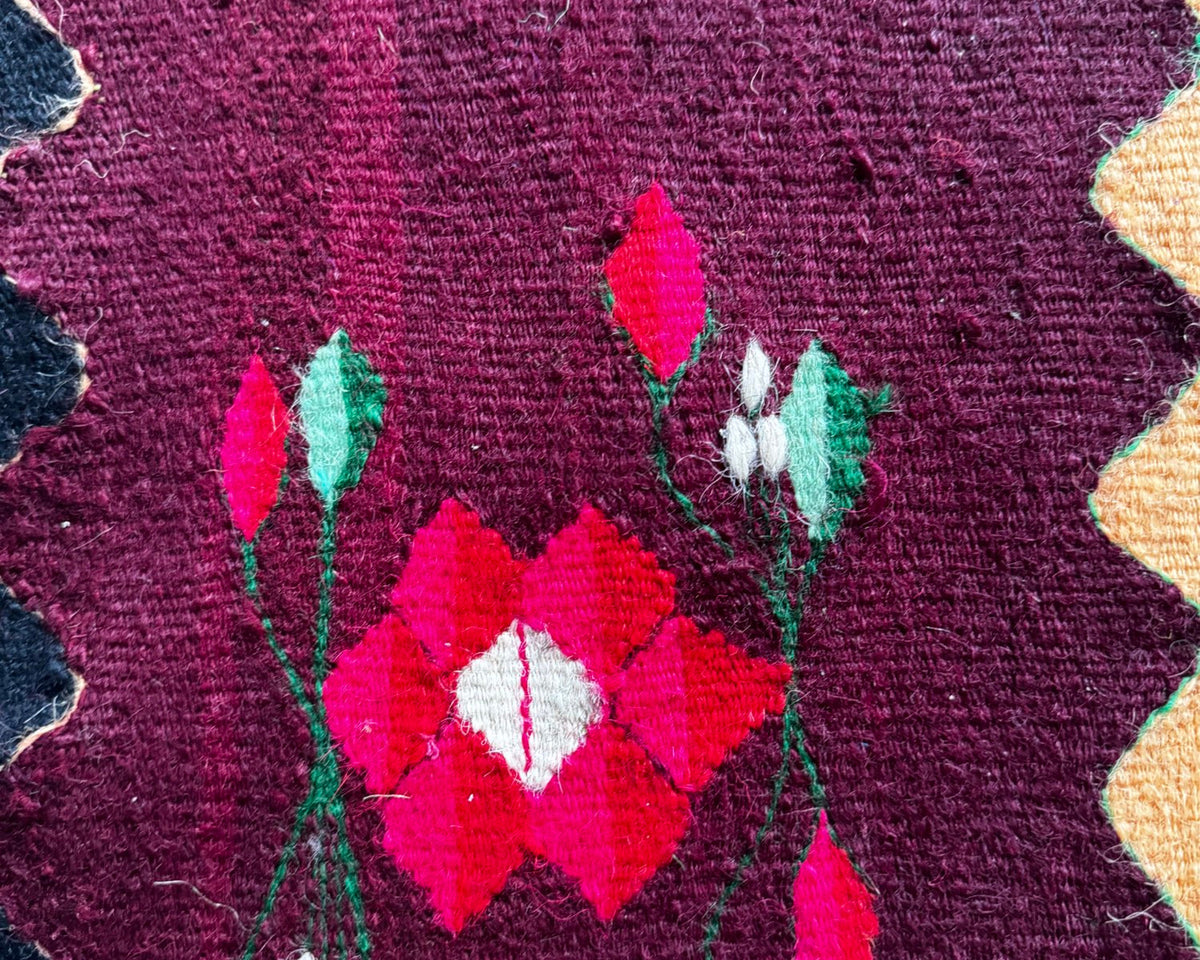 Vintage Floral Oltenian Wool Kilim Rug, 283x183 cm, view 9