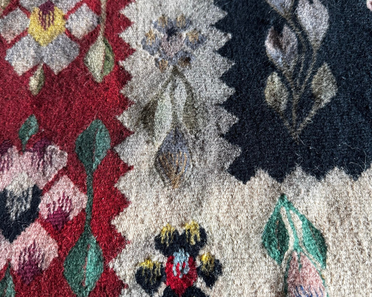 Vintage Geometric Oltenian Wool Kilim Rug, 195x143 cm, view 10