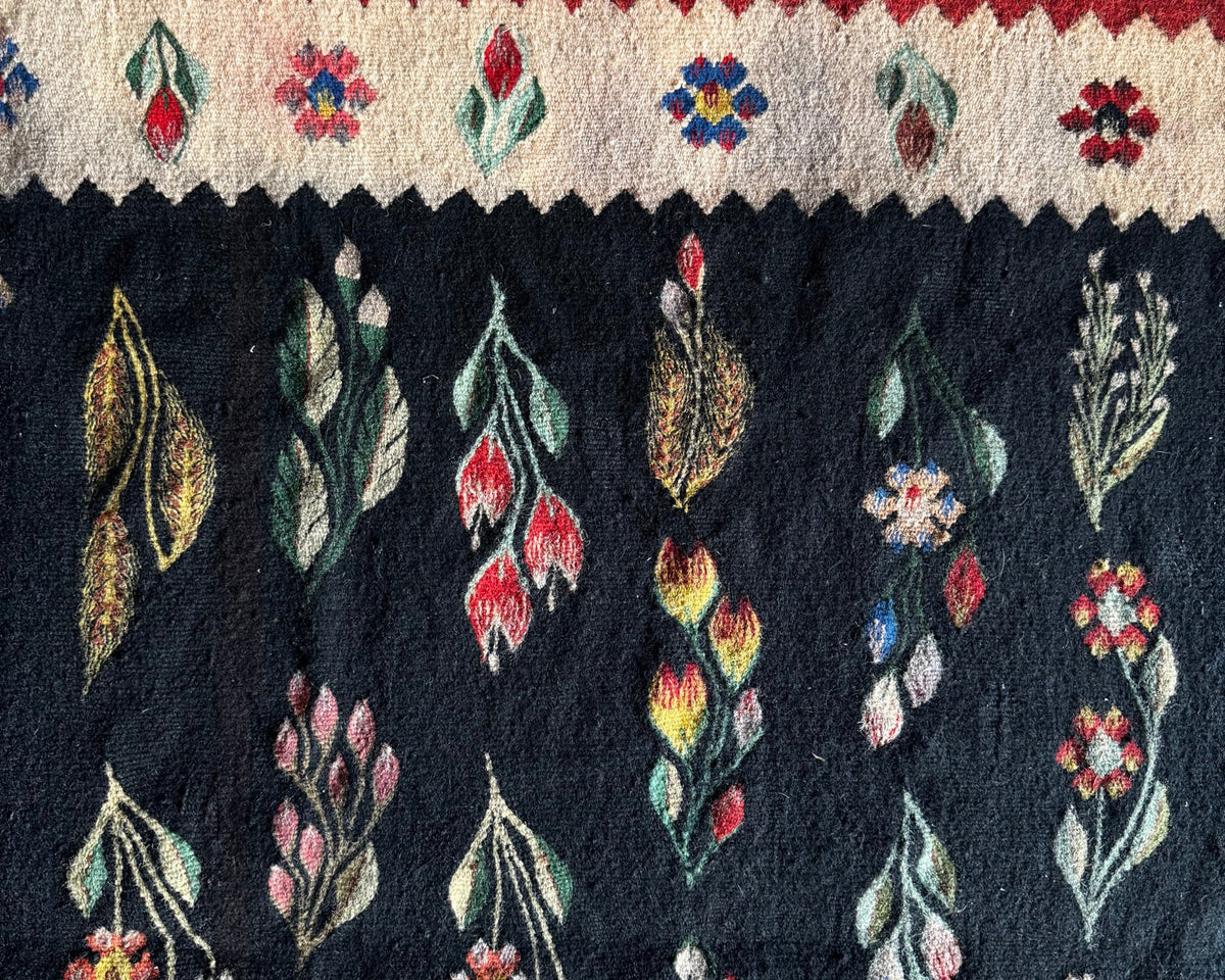 Vintage Geometric Oltenian Wool Kilim Rug, 195x143 cm, view 6
