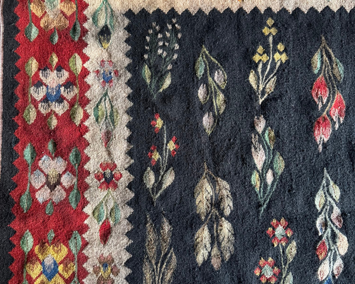 Vintage Geometric Oltenian Wool Kilim Rug, 195x143 cm, view 9
