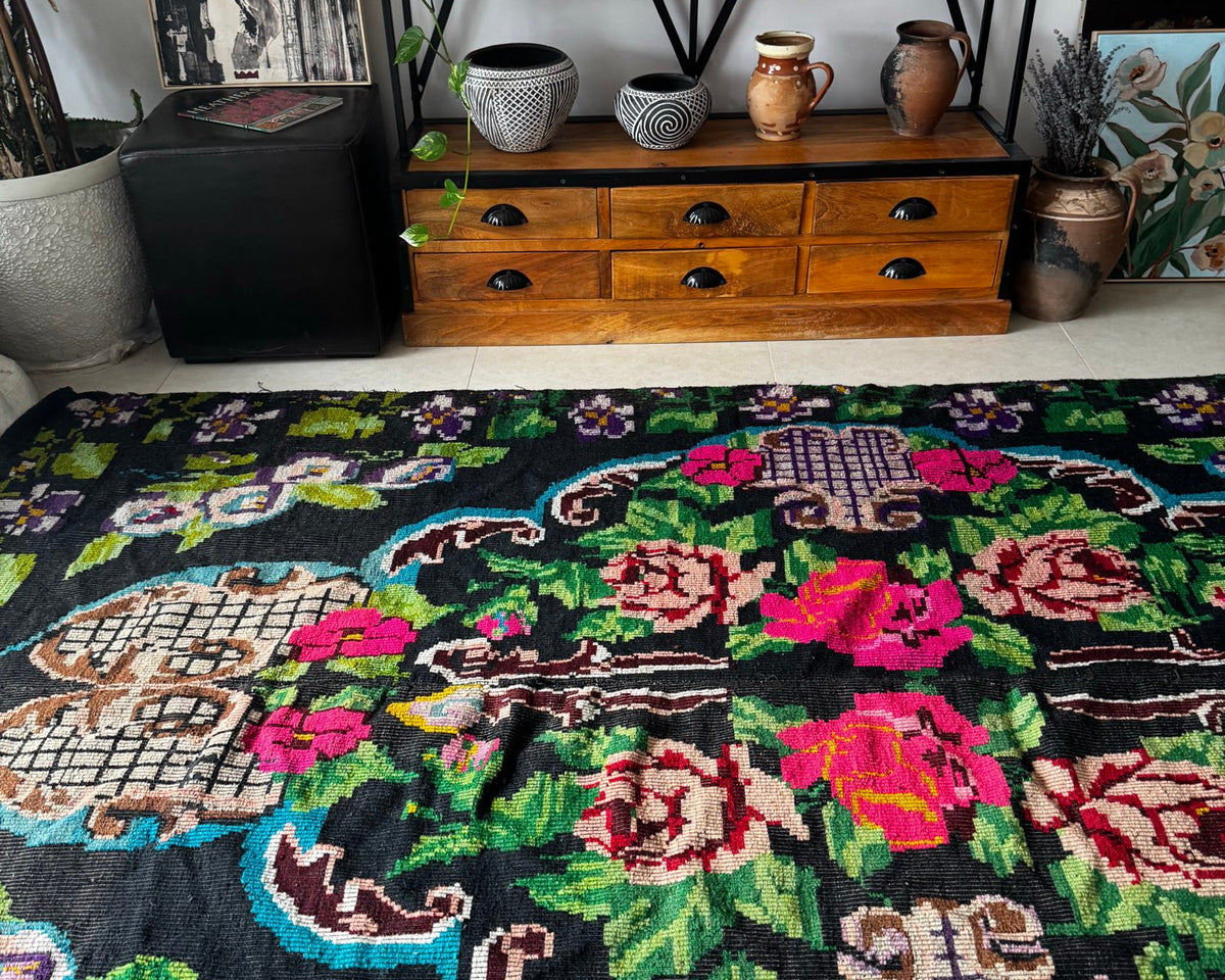 Vintage Floral Oltenian Wool Rug, 295x160 cm, view 5