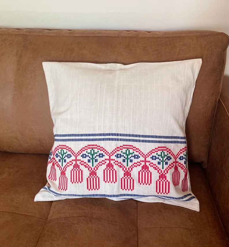 Vintage Handloom Pillow Cover, Rustic Pattern, 50x50 cm, view 10