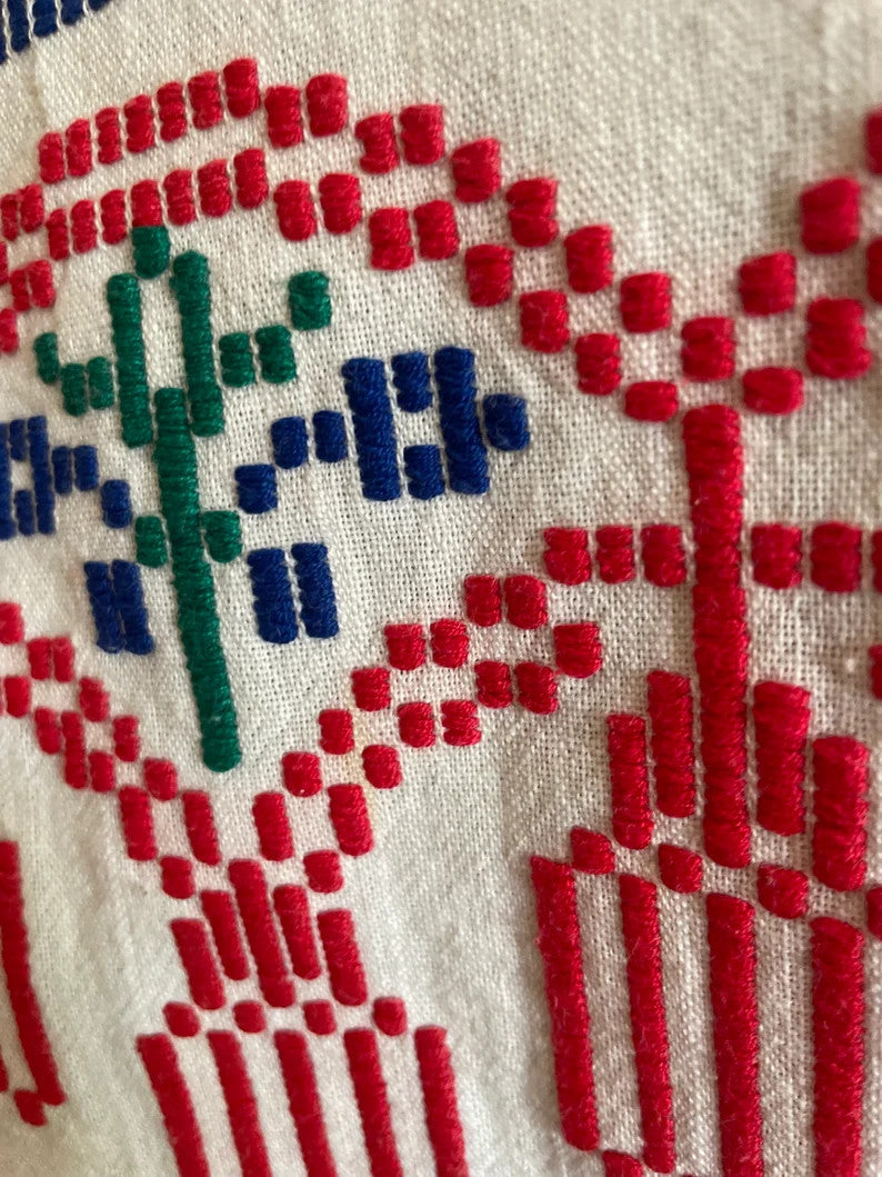 Vintage Handloom Pillow Cover, Rustic Pattern, 50x50 cm, view 9