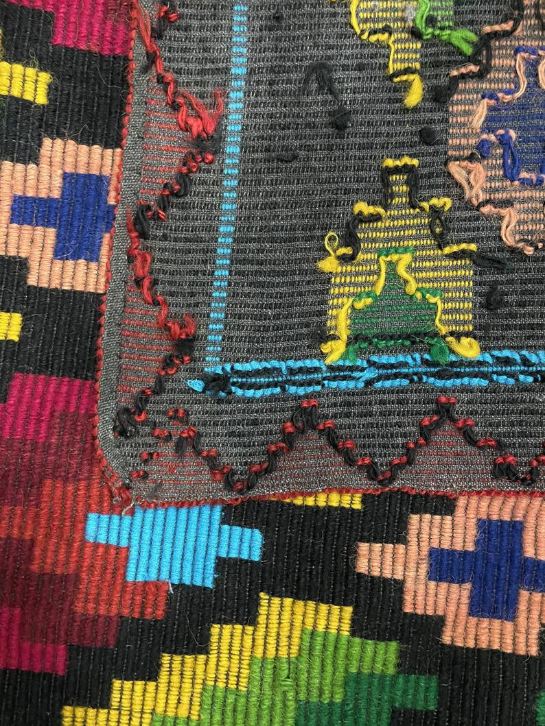 Vintage Geometric Romanian Rug, 238x144 cm, view 2