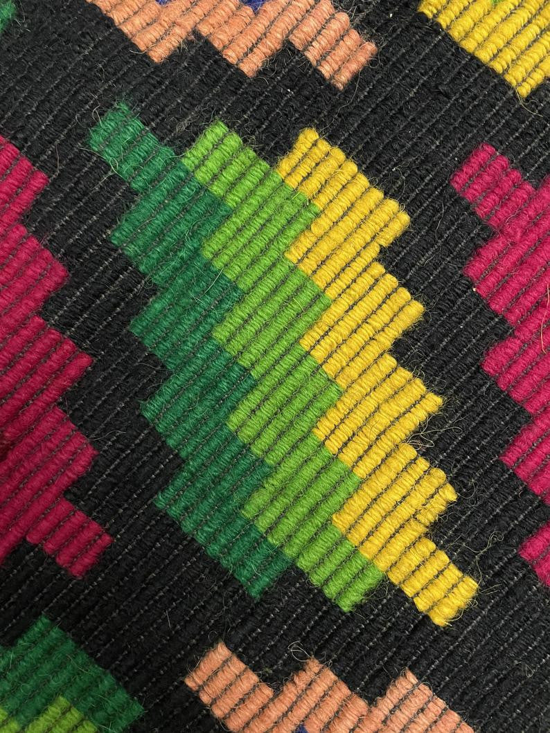 Vintage Geometric Romanian Rug, 238x144 cm, view 3