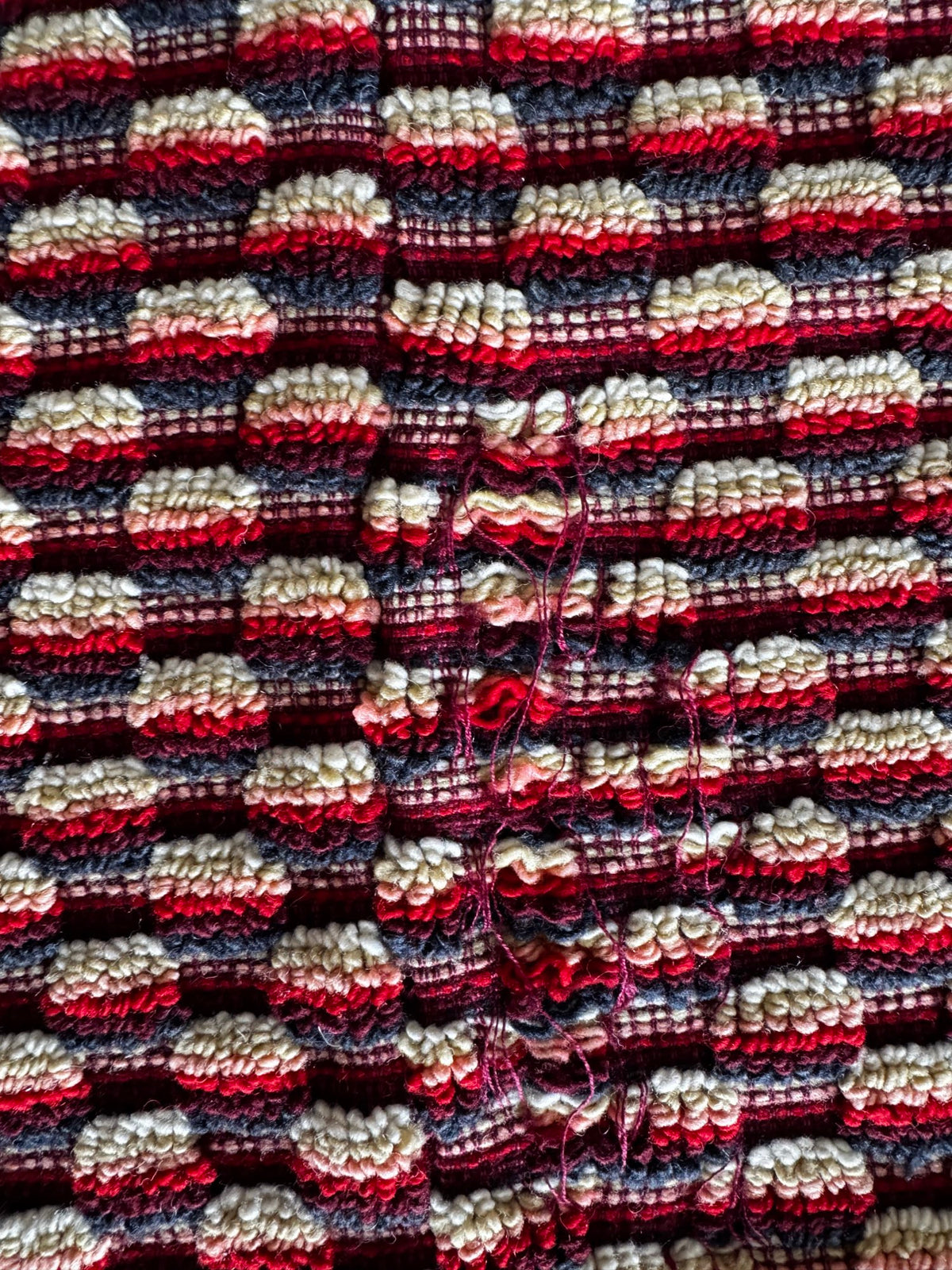 Vintage Romanian Wool Bedspread or Rug, 190x170 cm, view 13