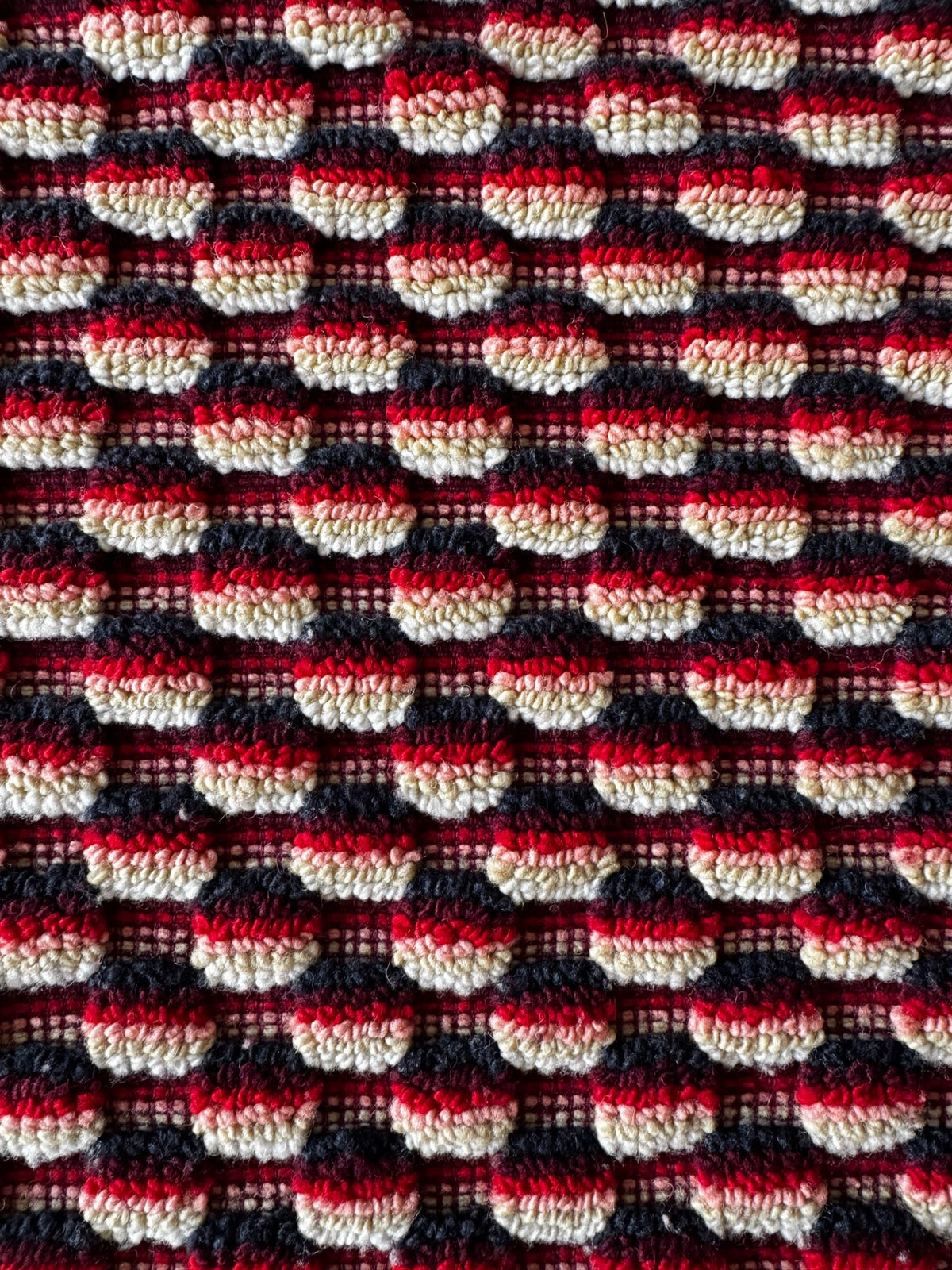 Vintage Romanian Wool Bedspread or Rug, 190x170 cm, view 8