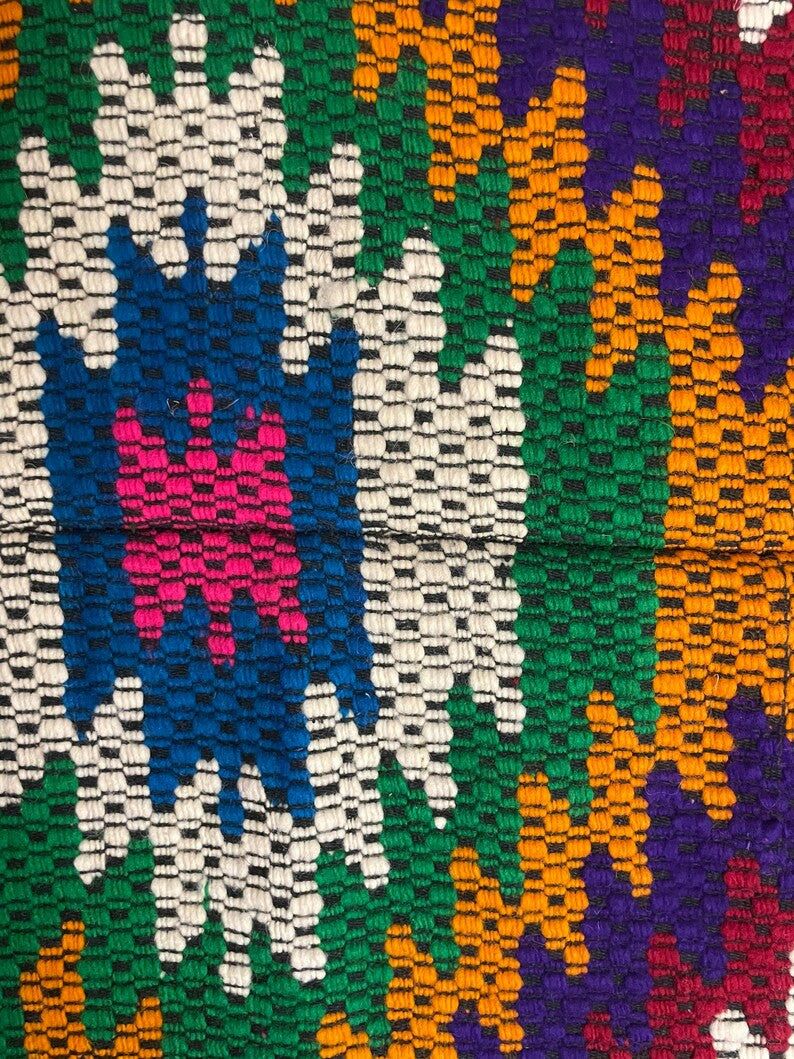 Vintage Geometric Romanian Wool Kilim Rug, 228x146 cm, view 5