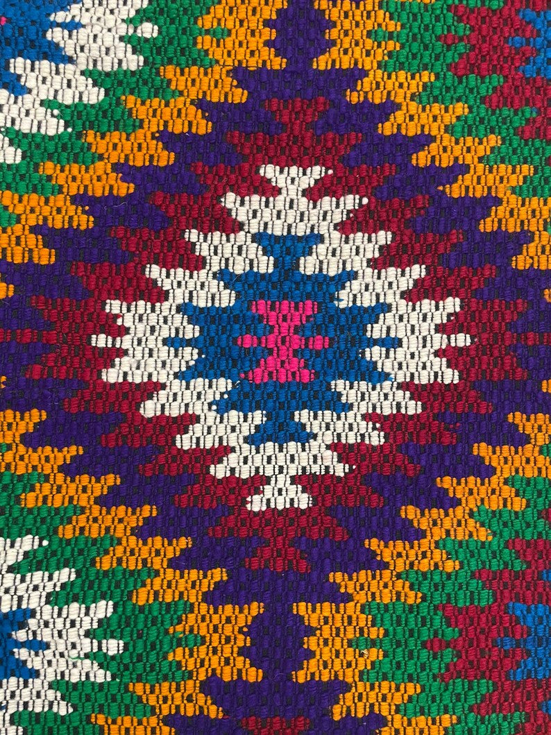 Vintage Geometric Romanian Wool Kilim Rug, 228x146 cm, view 9