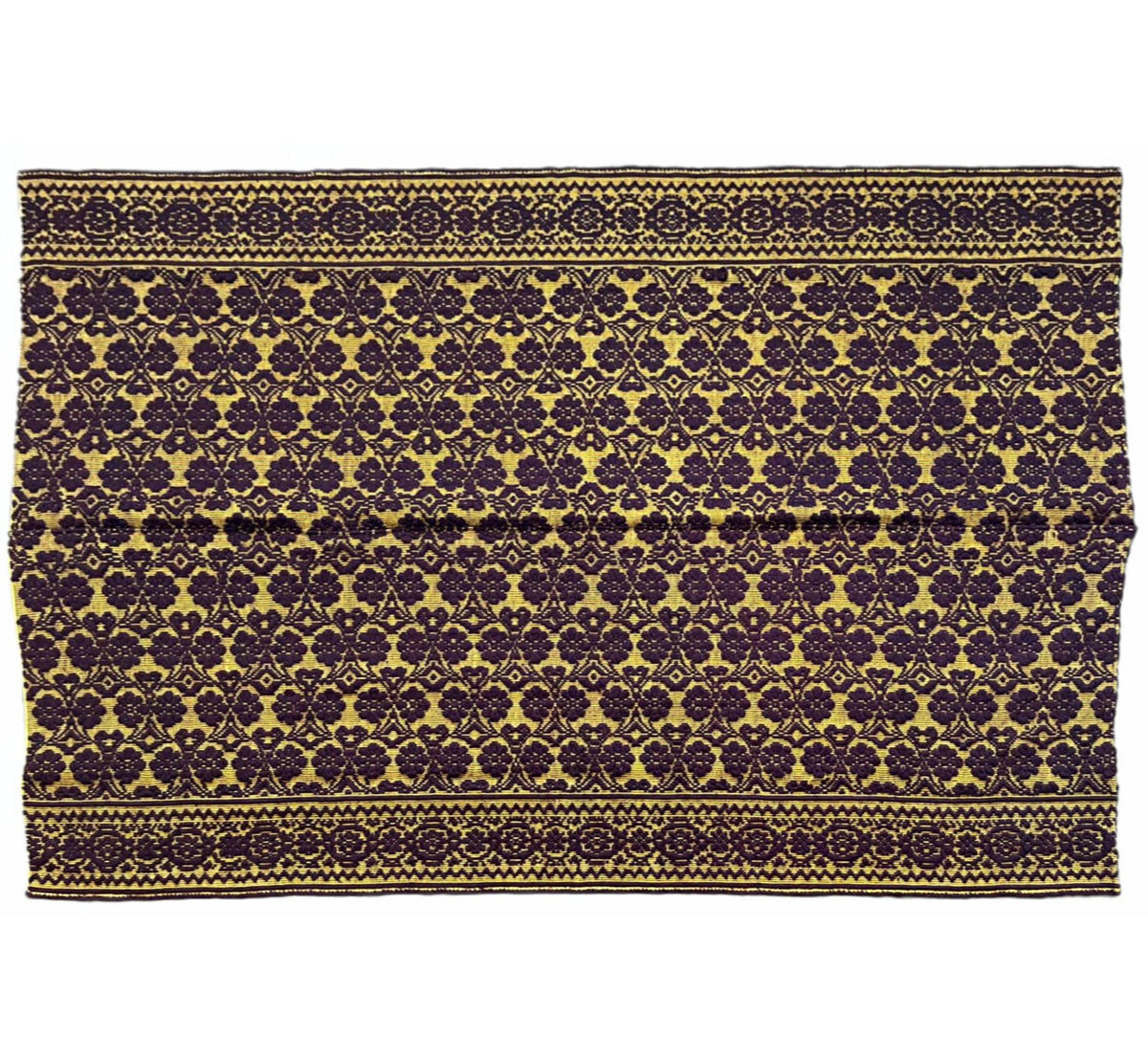 Handwoven Brown Romanian Wool Rug, 204x146 cm