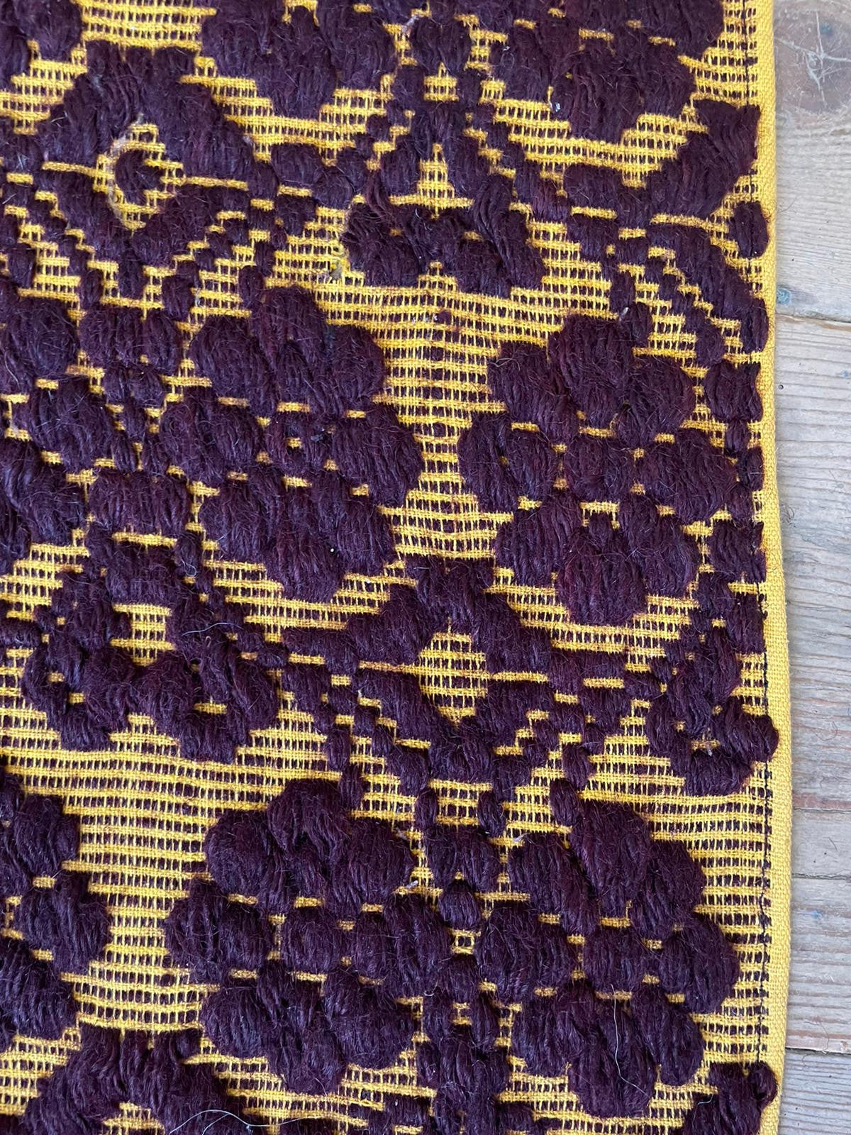 Handwoven Brown Romanian Wool Rug, 204x146 cm, view 6