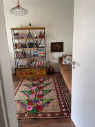 Handwoven Floral Banat Wool Rug, 196x142 cm, view 12