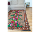 Handwoven Floral Banat Wool Rug, 196x142 cm, view 2