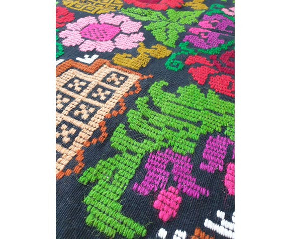 Handwoven Floral Banat Wool Rug, 196x142 cm, view 6