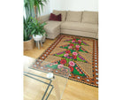 Handwoven Floral Banat Wool Rug, 196x142 cm, view 8