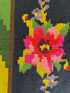 Vintage Green Floral Bessarabian Wool Rug, 300x200 cm, view 10