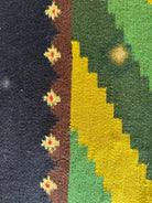 Vintage Green Floral Bessarabian Wool Rug, 300x200 cm, view 11