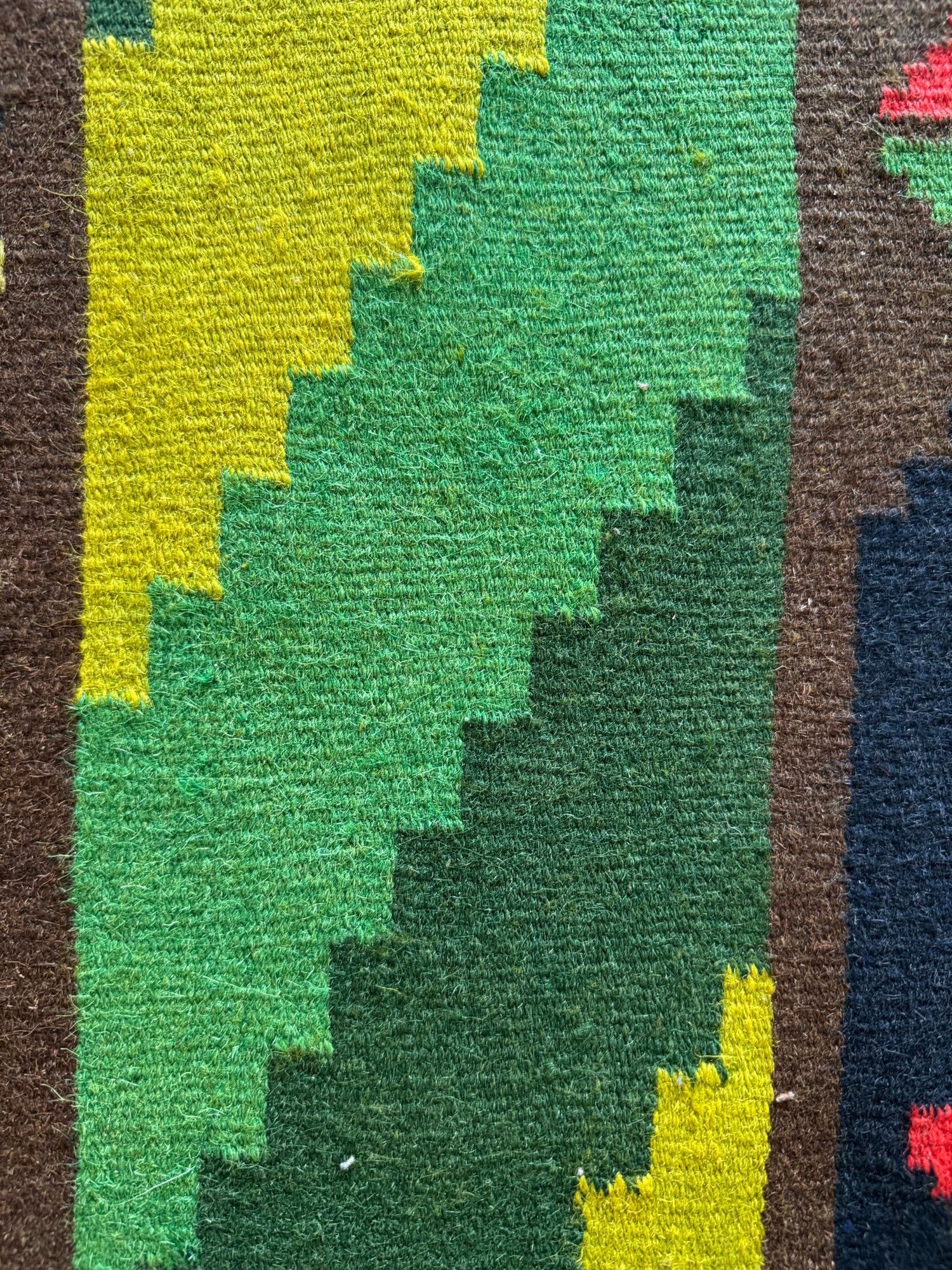 Vintage Green Floral Bessarabian Wool Rug, 300x200 cm, view 12