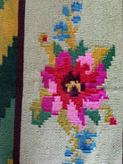 Vintage Green Floral Bessarabian Wool Rug, 300x200 cm, view 9