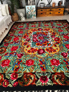 Handwoven Floral Bessarabian Wool Rug, 250x210 cm, view 11